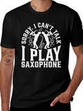 Saxophone Player T-Shirt - Sorry I Cant Talk