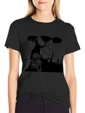 Ethereal Woman Graphic Tee - Black