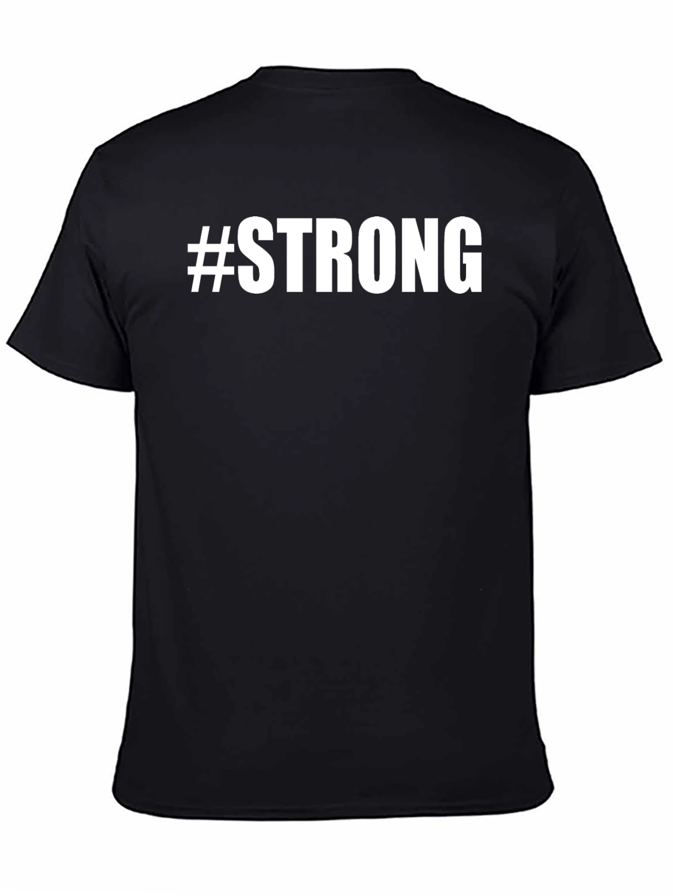 #Strong Graphic Print Crew Neck T-Shirt