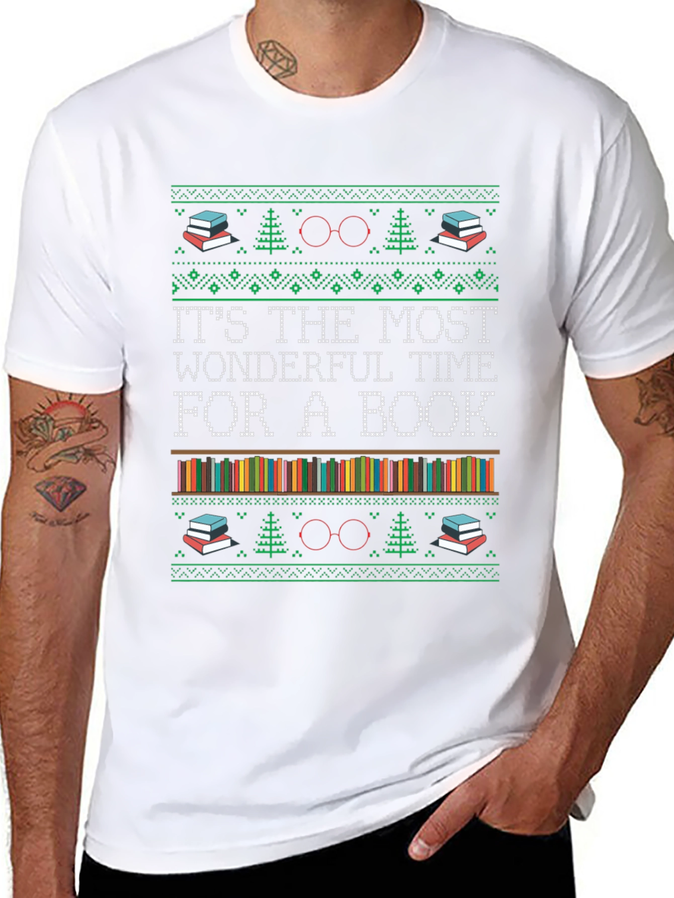 Book Lover Holiday T-Shirt