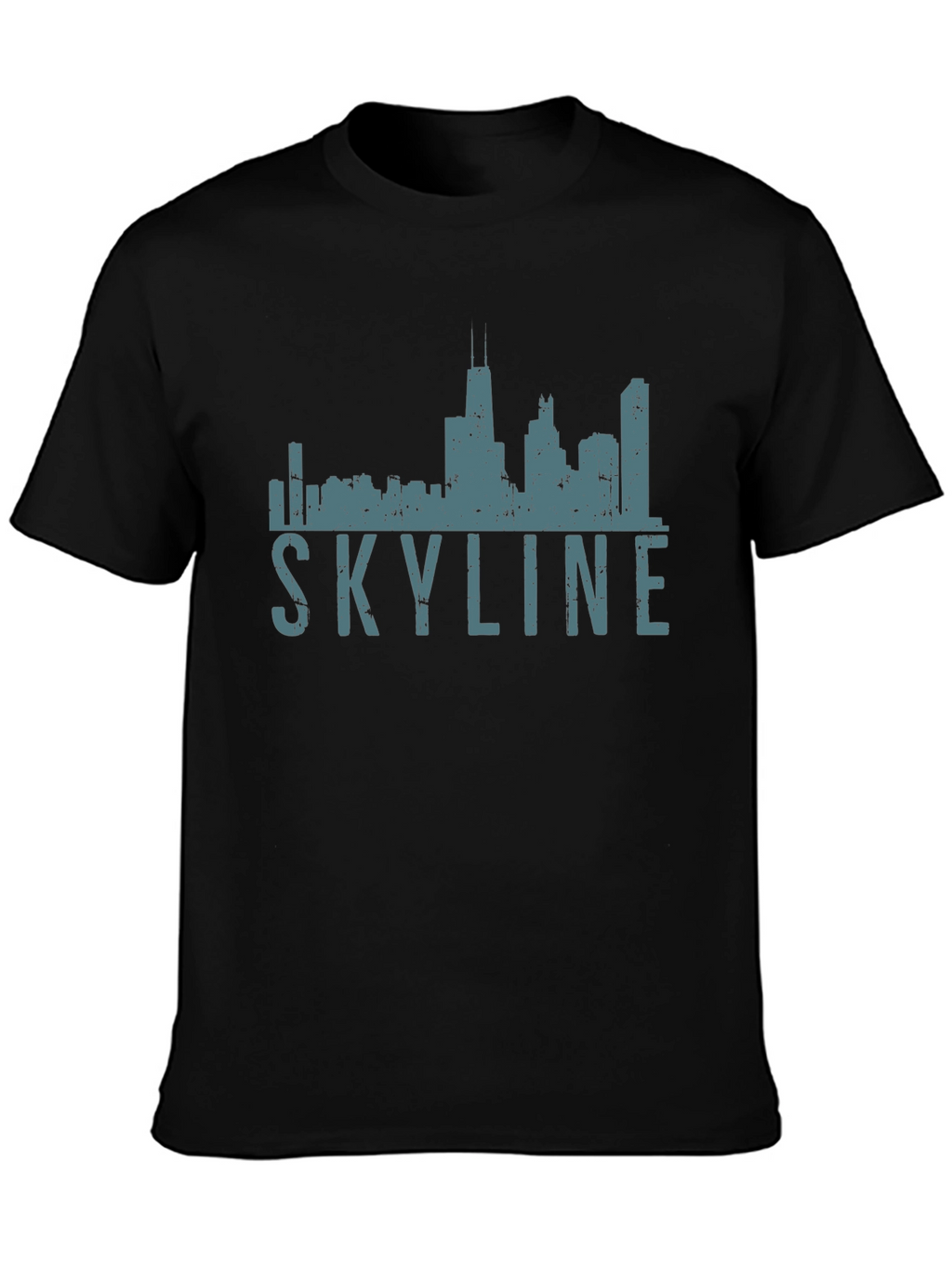 Chicago Skyline Graphic Tee - Black