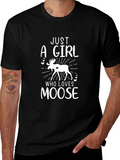 Just a Girl Who Loves Moose T-Shirt