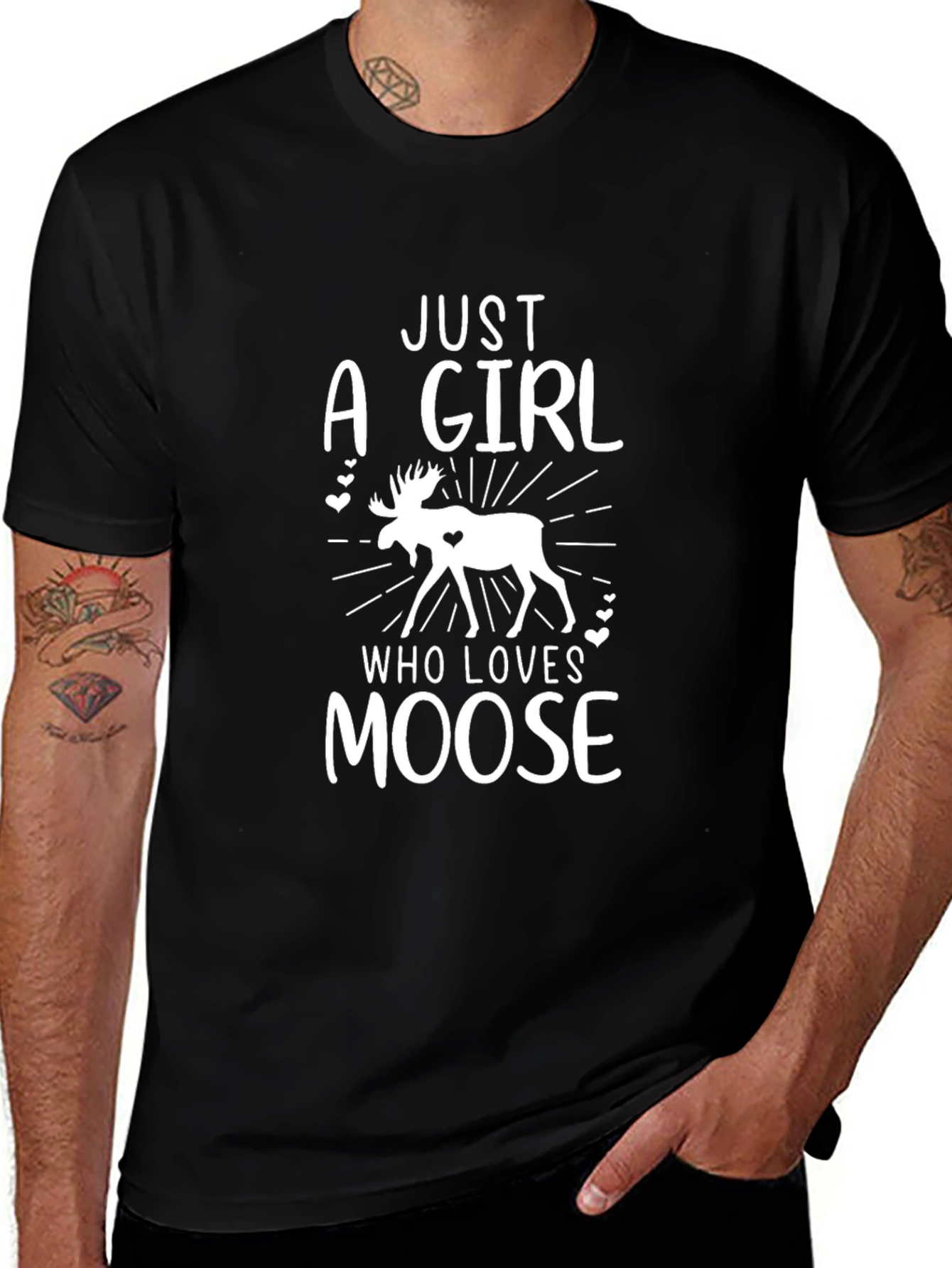 Just a Girl Who Loves Moose T-Shirt