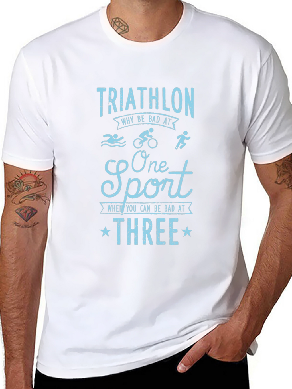 Triathlon Humor Graphic T-Shirt