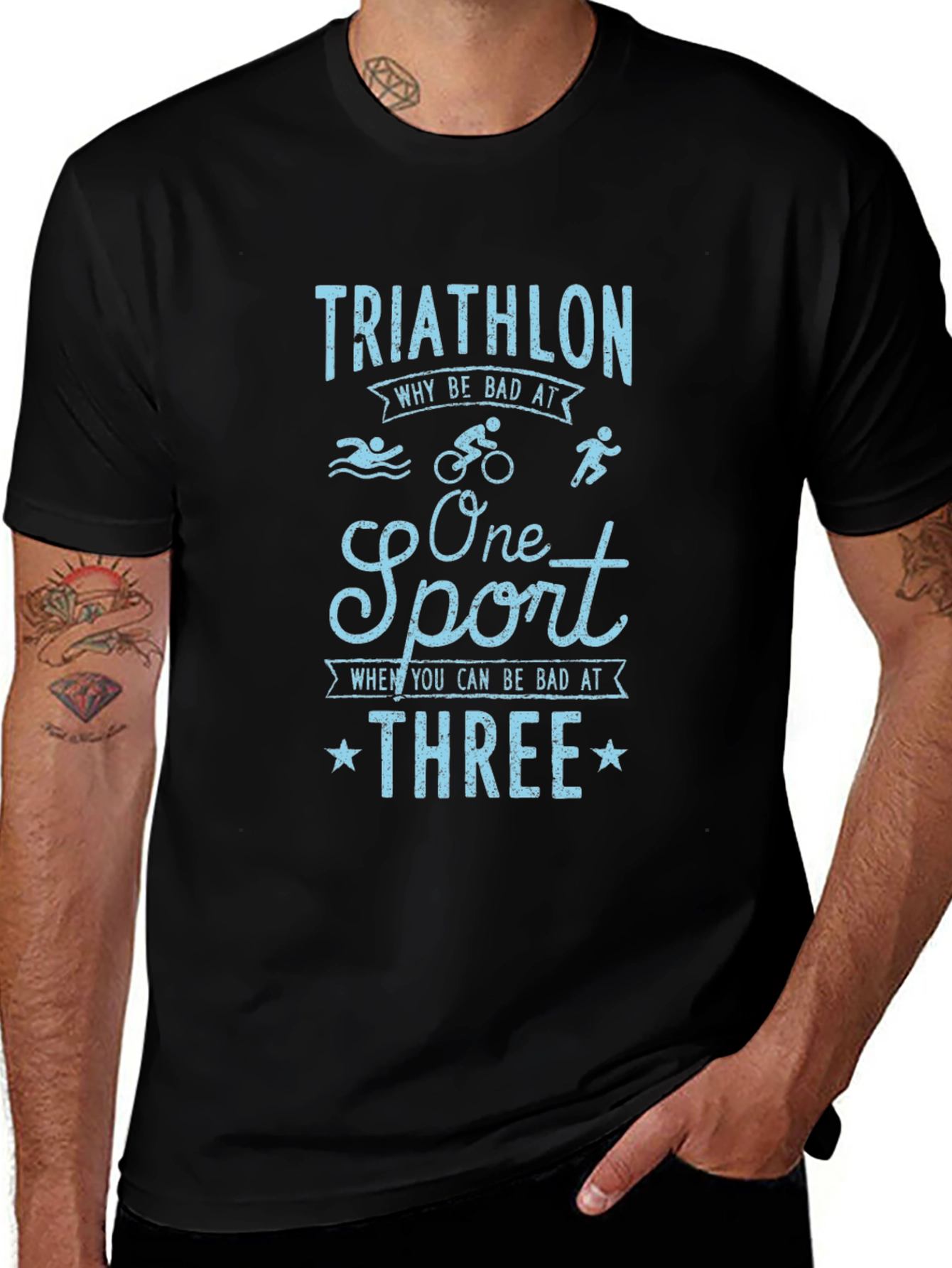 Triathlon Humor Graphic T-Shirt