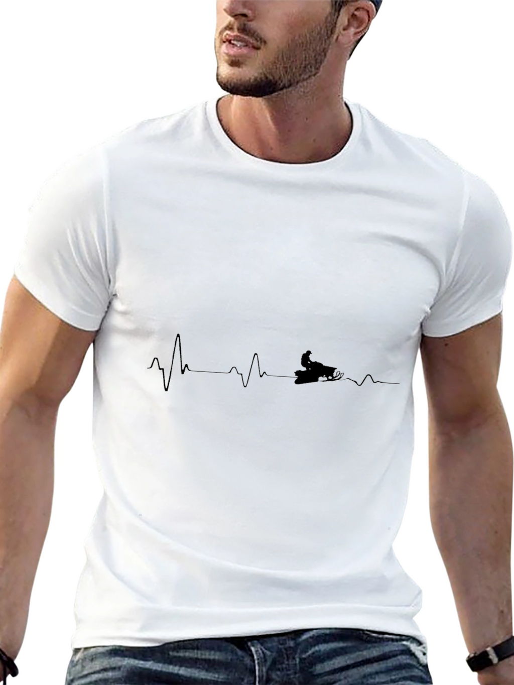Snowmobile Heartbeat T-Shirt