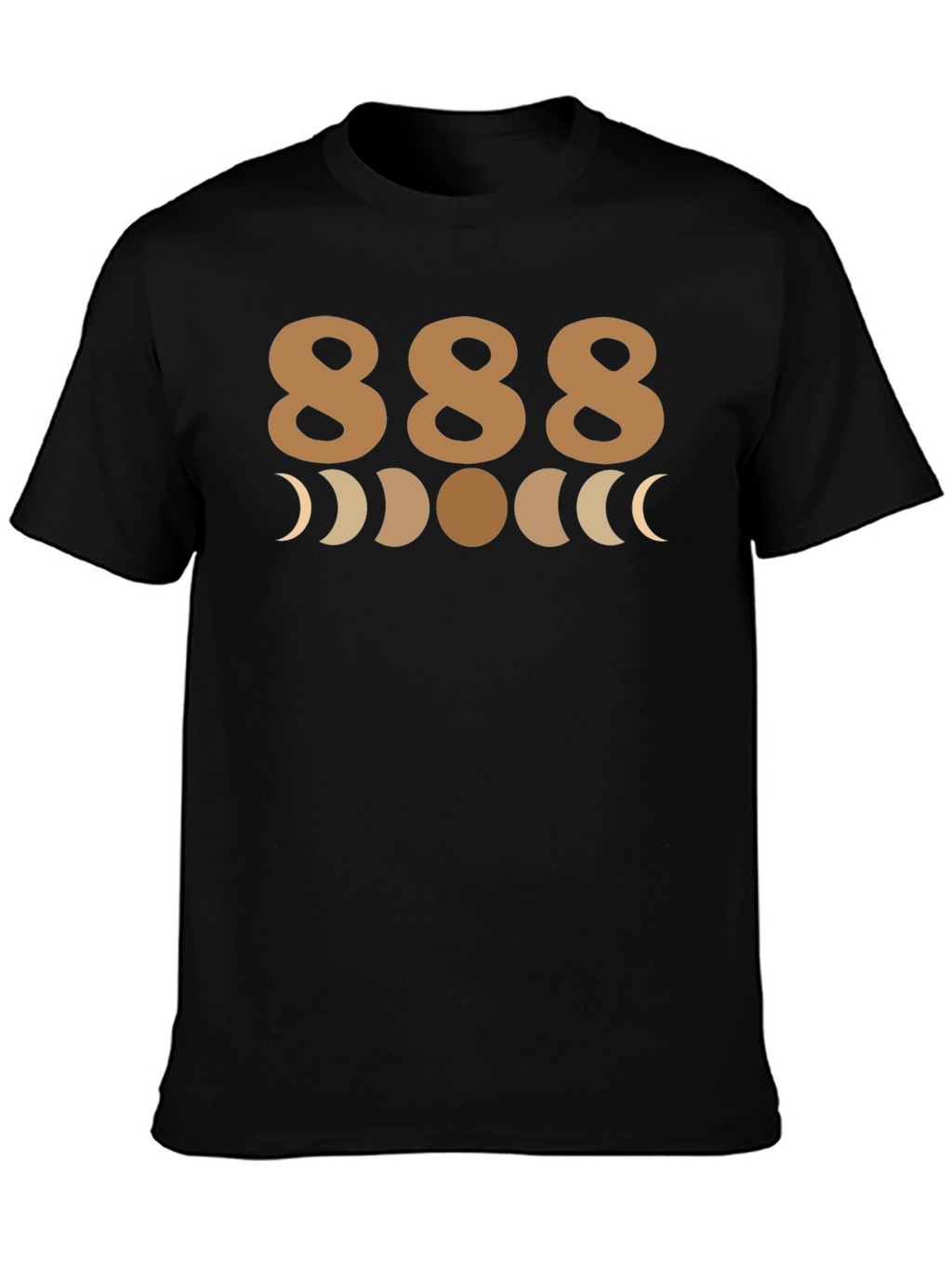888 Angel Number T-Shirt - Moon Phases