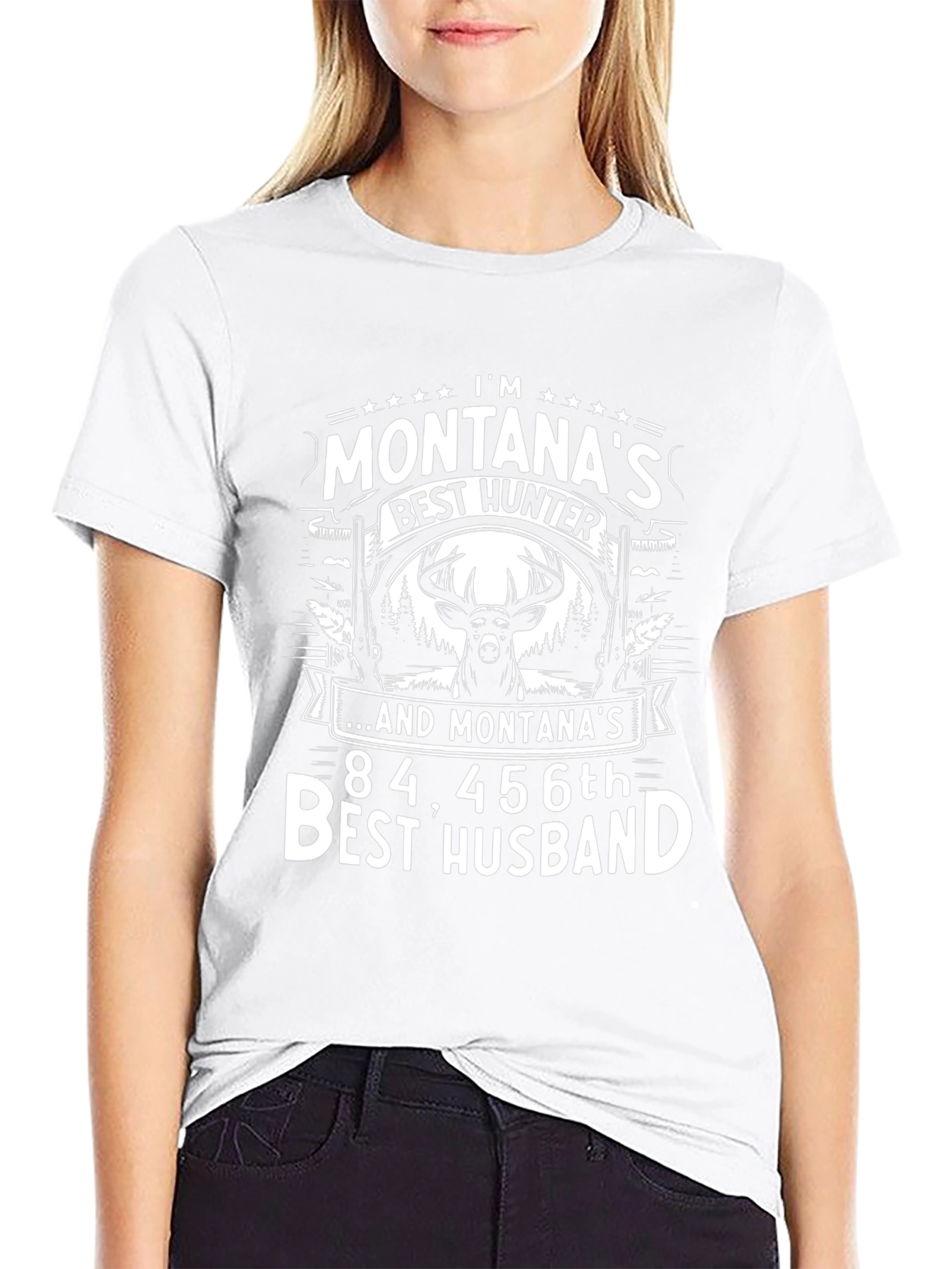 Montanas Best Hunter Husband Graphic Tee