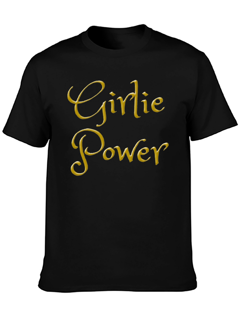 Girlie Power Graphic Tee - Black Cotton T-Shirt