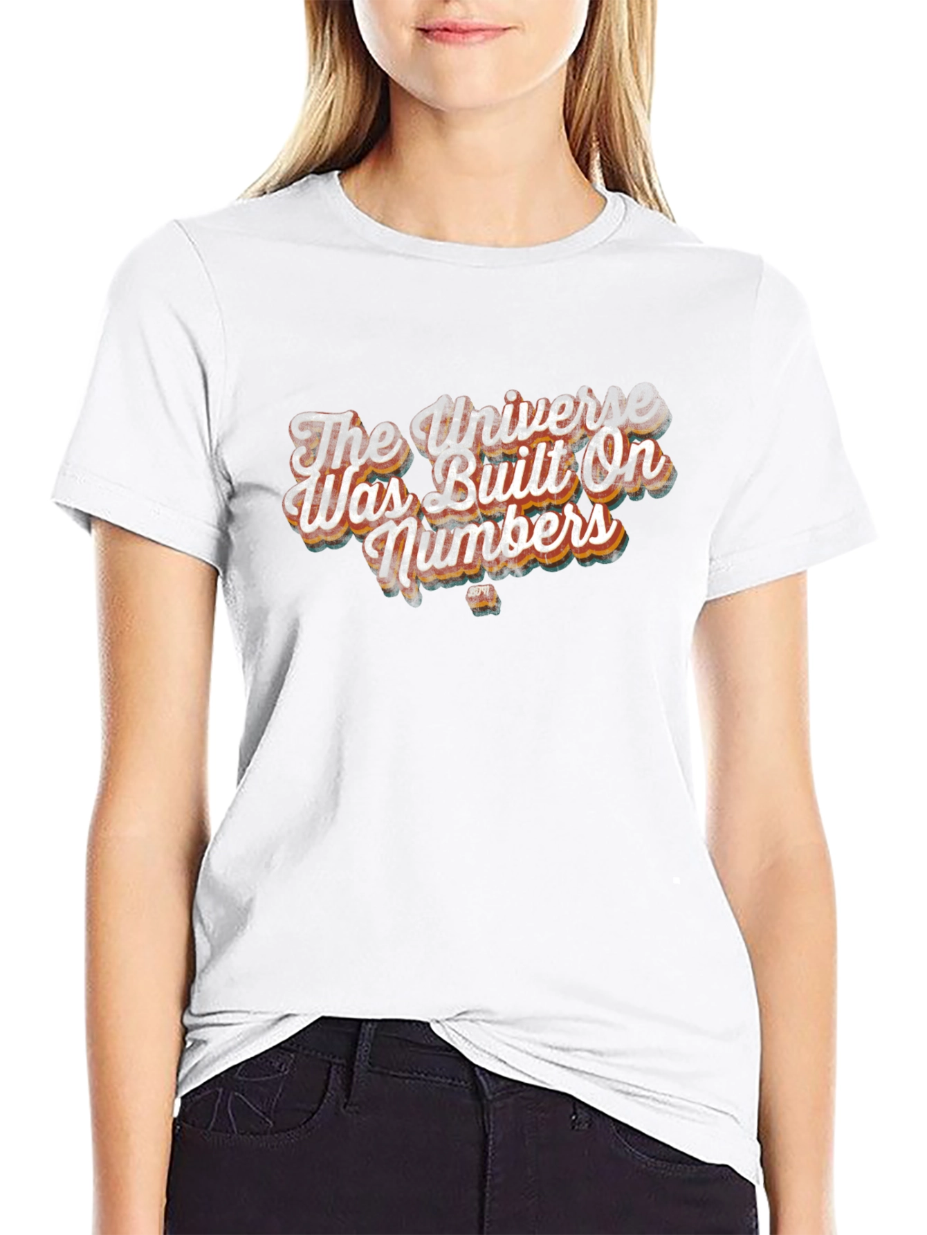 Universe Built On Numbers Graphic Tee