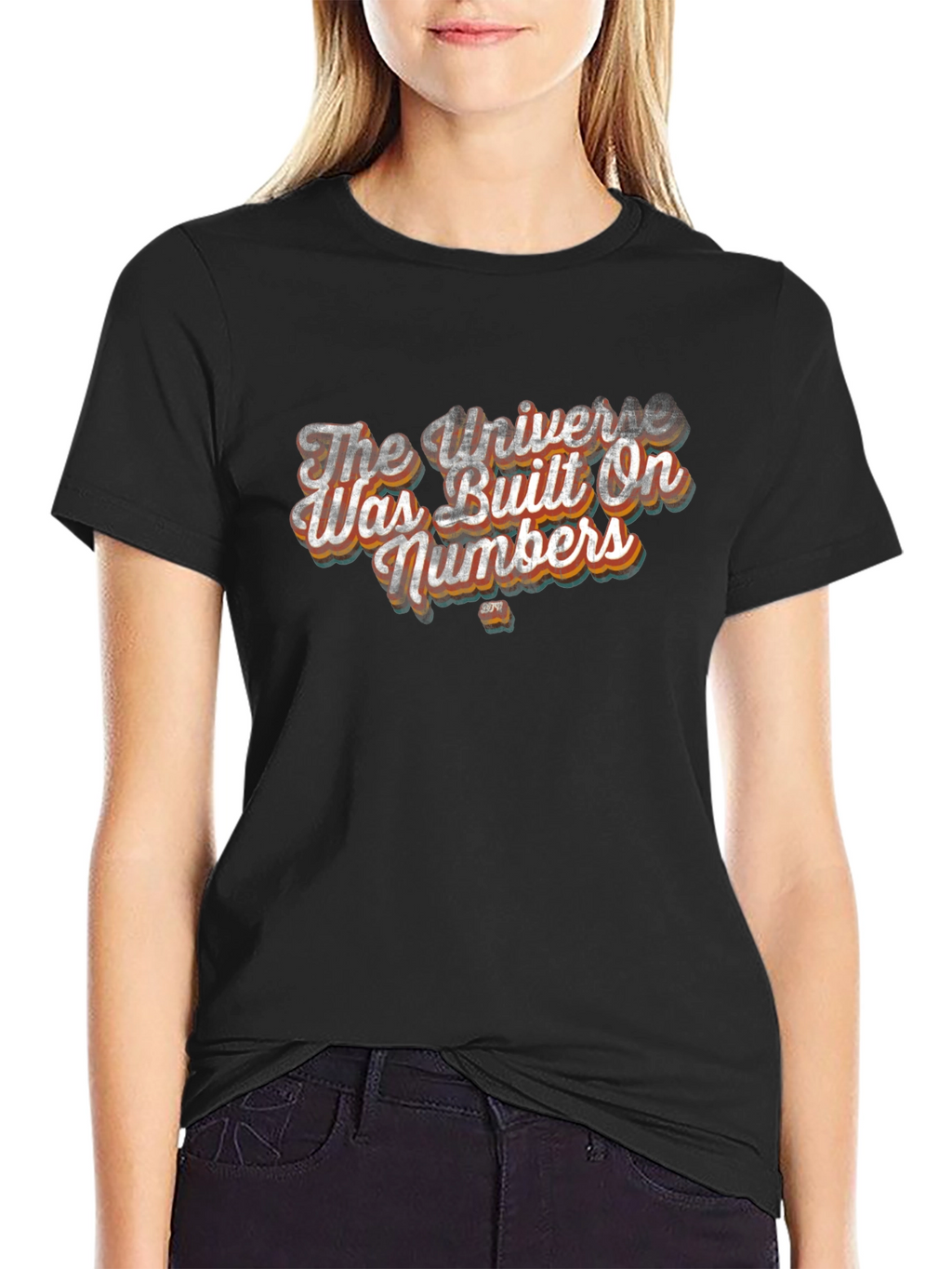 Universe Built On Numbers Graphic Tee