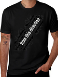 Directional Tire Track Graphic T-Shirt