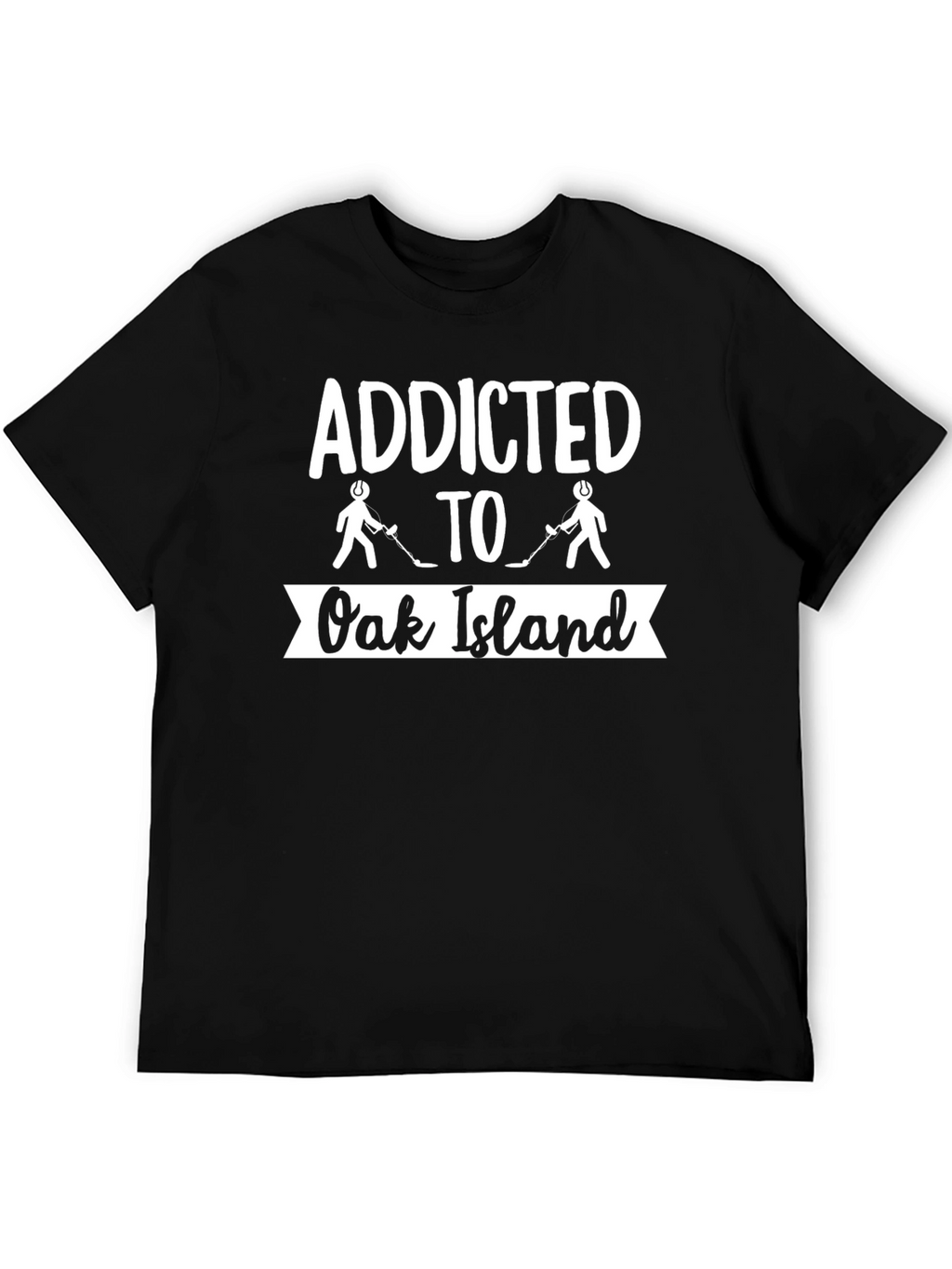 Addicted to Oak Island Hockey Black T-Shirt