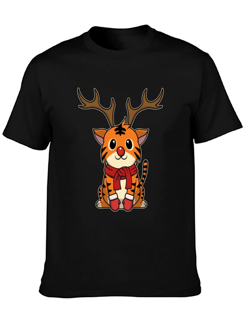 Christmas Tiger Reindeer T-Shirt
