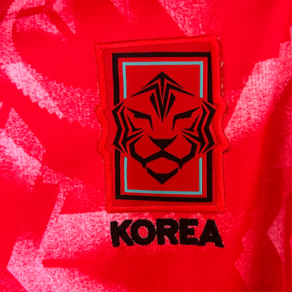 2024/25 South Korea Home Red Fans Soccer Jersey Detail 3