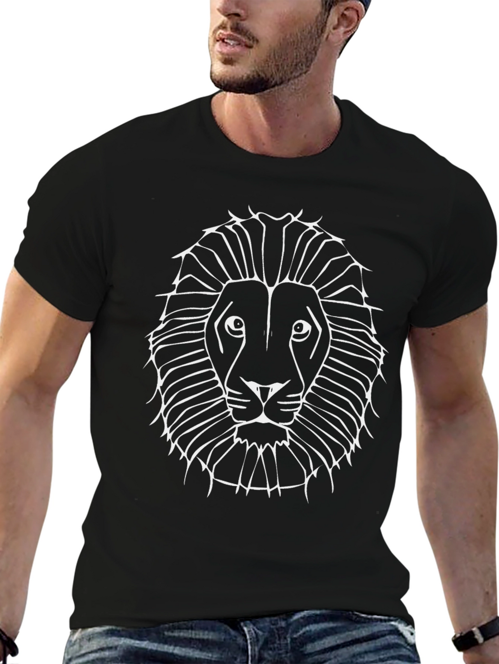 Lion Graphic Print T-Shirt