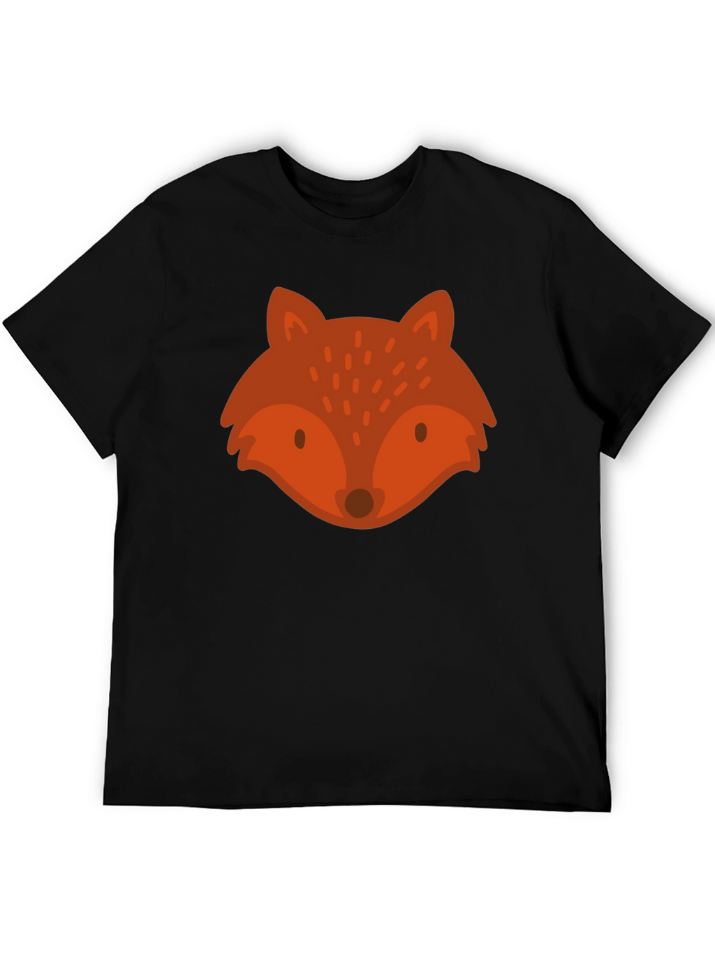 Fox Graphic Tee - Unisex Black Cotton T-Shirt
