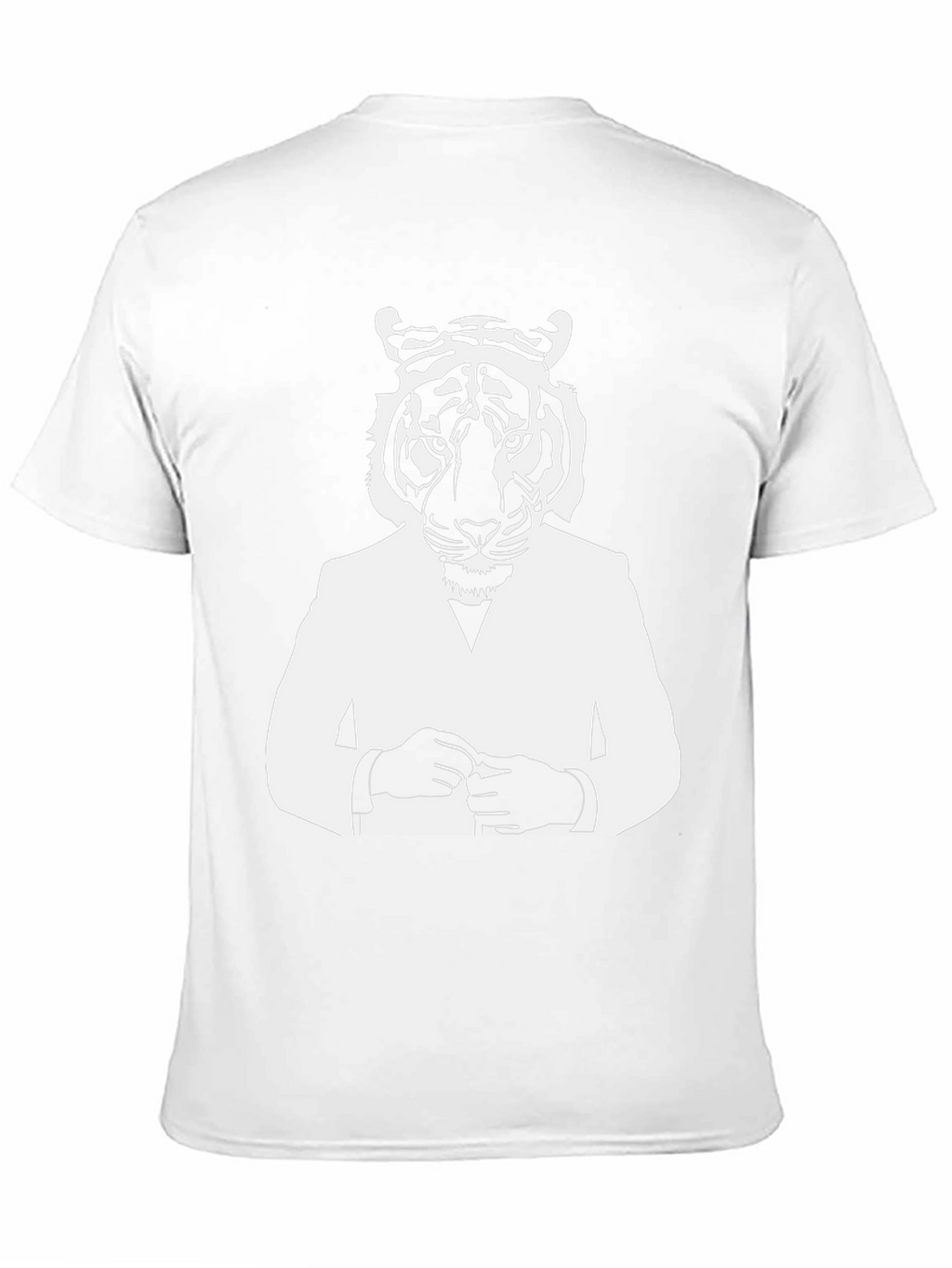 Tiger Man Graphic Tee - Stylish Black T-Shirt