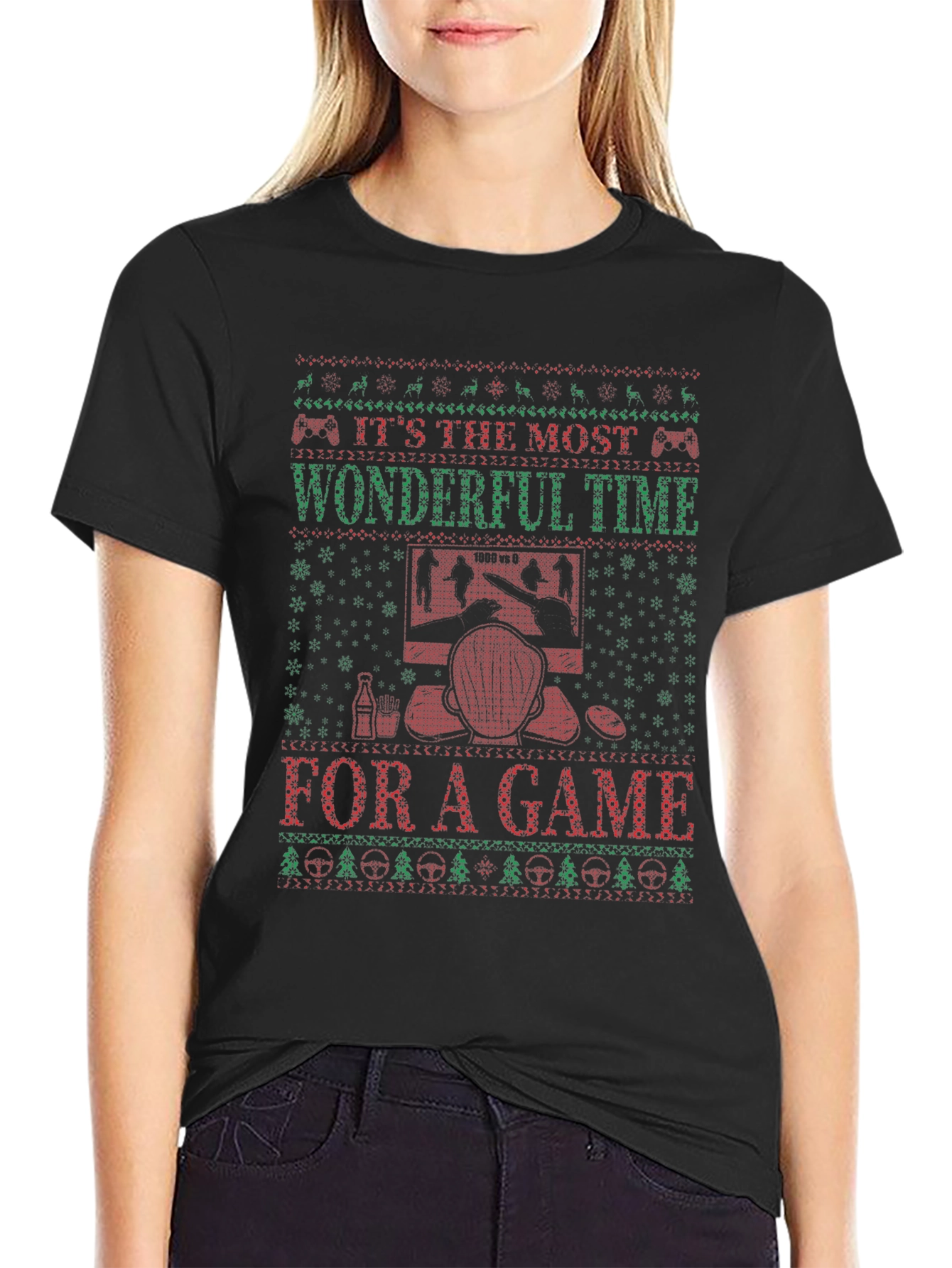 Gamer Christmas T-Shirt - Wonderful Time for a Game
