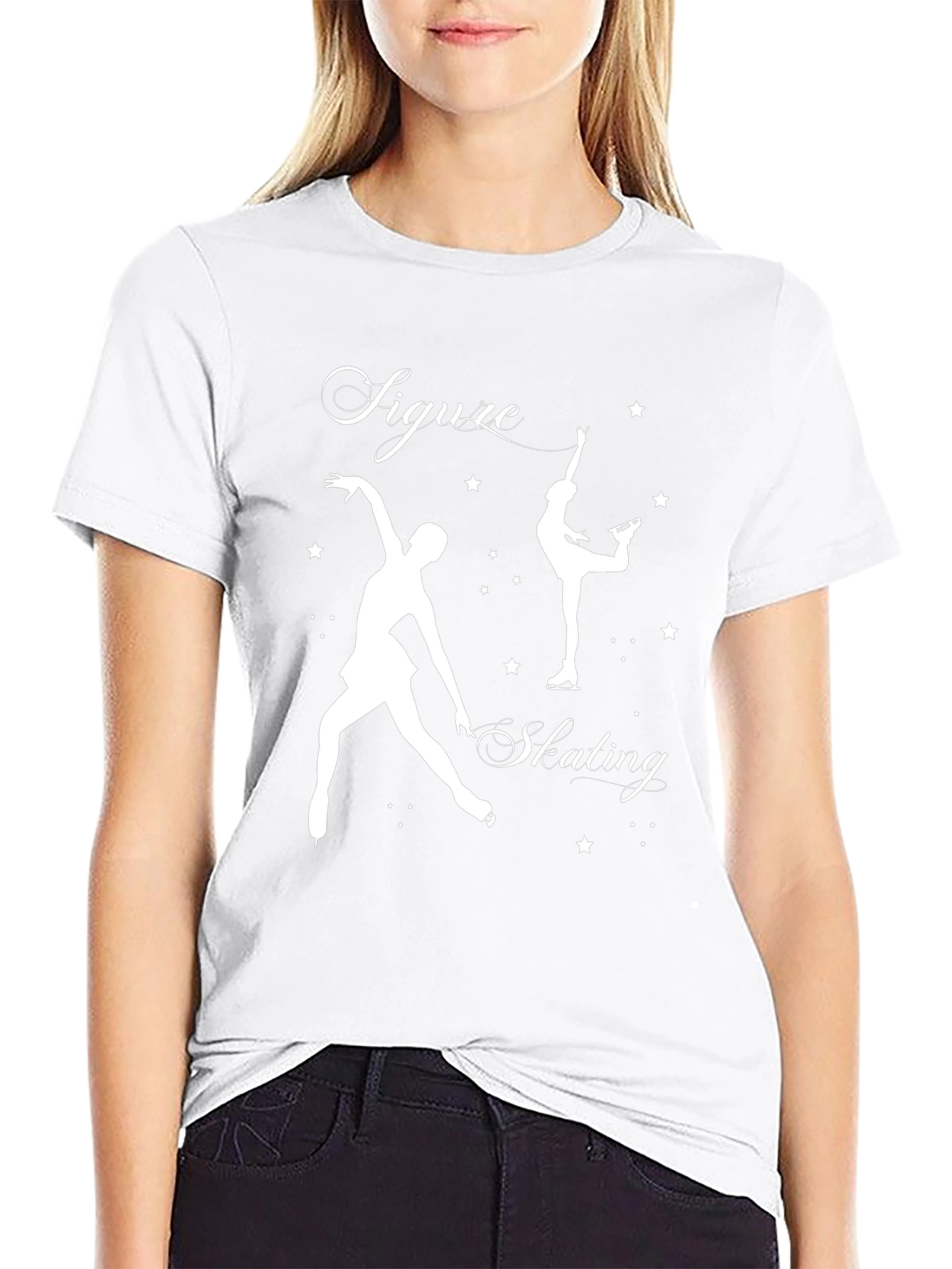 Figure Skating Graphic T-Shirt - Black