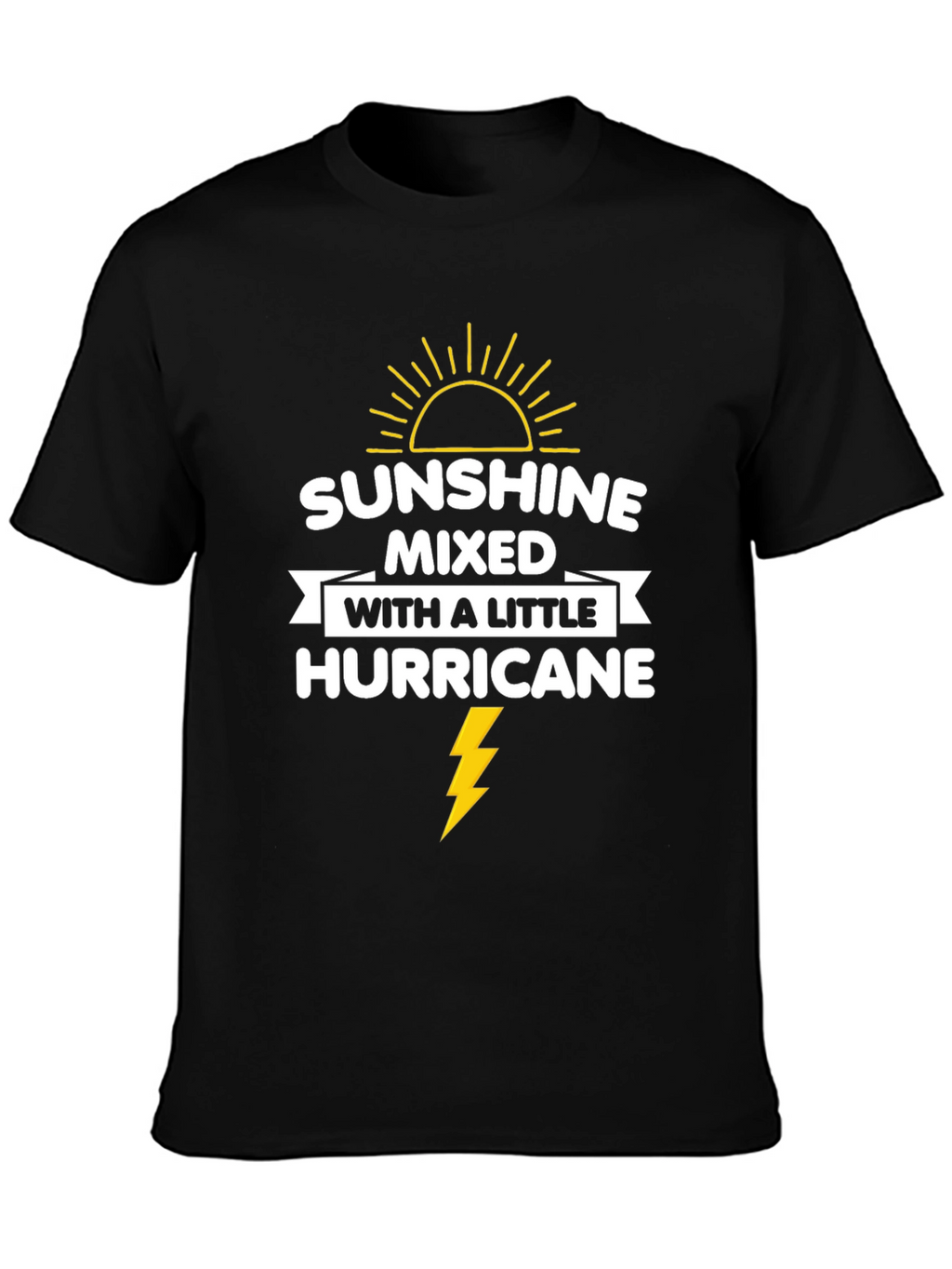 Sunshine Hurricane Graphic Tee - Mens Black T-Shirt