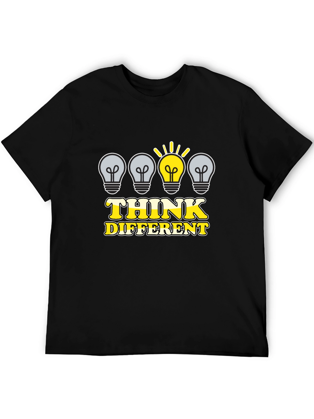 Think Different Graphic Tee - Black Cotton T-Shirt