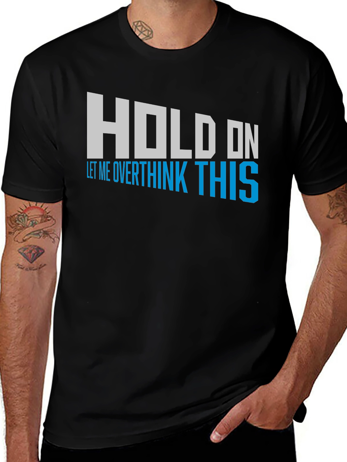 Overthink This Graphic Tee - Mens Black T-Shirt