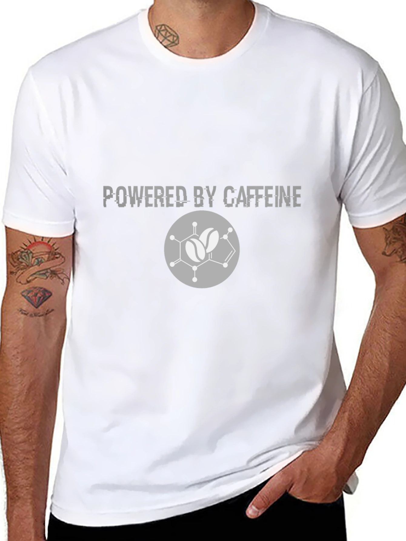 Powered by Caffeine Graphic Tee - Black