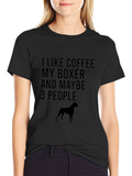 Coffee Boxer and People T-Shirt