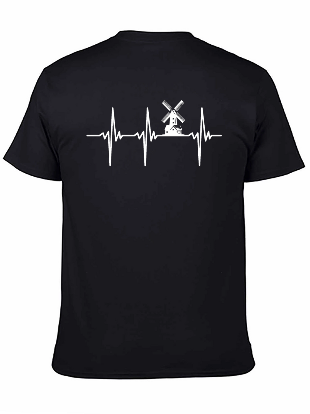 Windmill Heartbeat Graphic Tee - Black