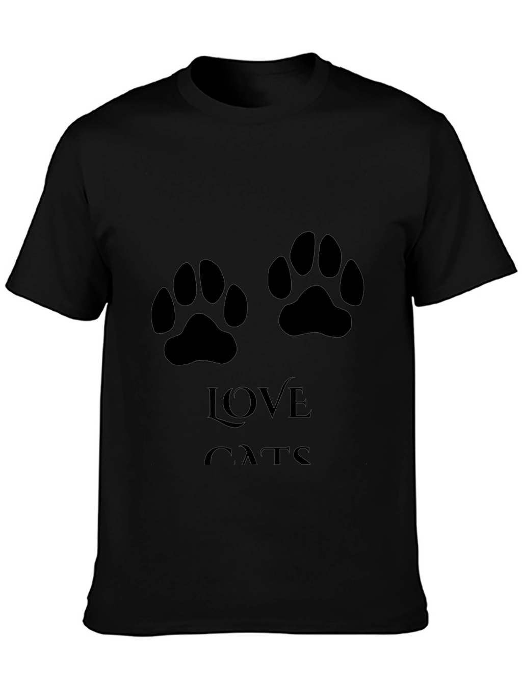 Love Cats T-Shirt - Paw Print Design