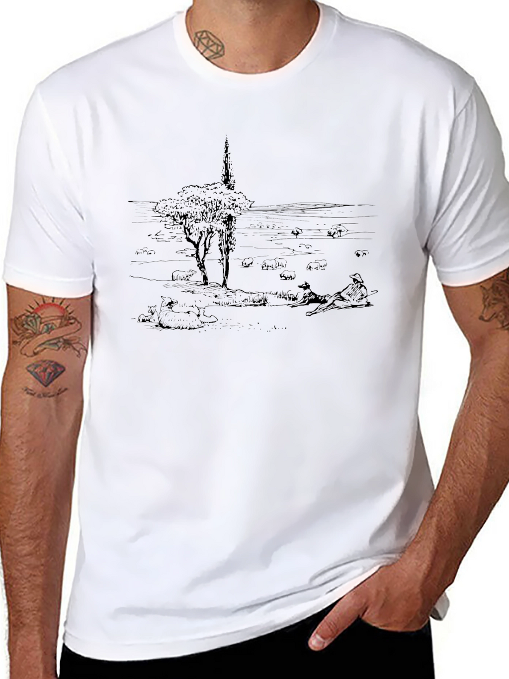 Artsy Black Graphic Tee