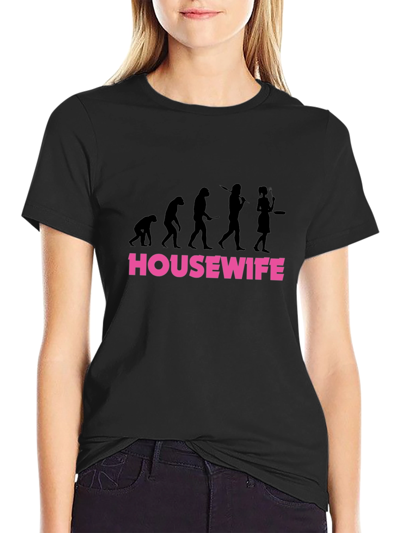 Housewife Evolution Graphic T-Shirt - Black