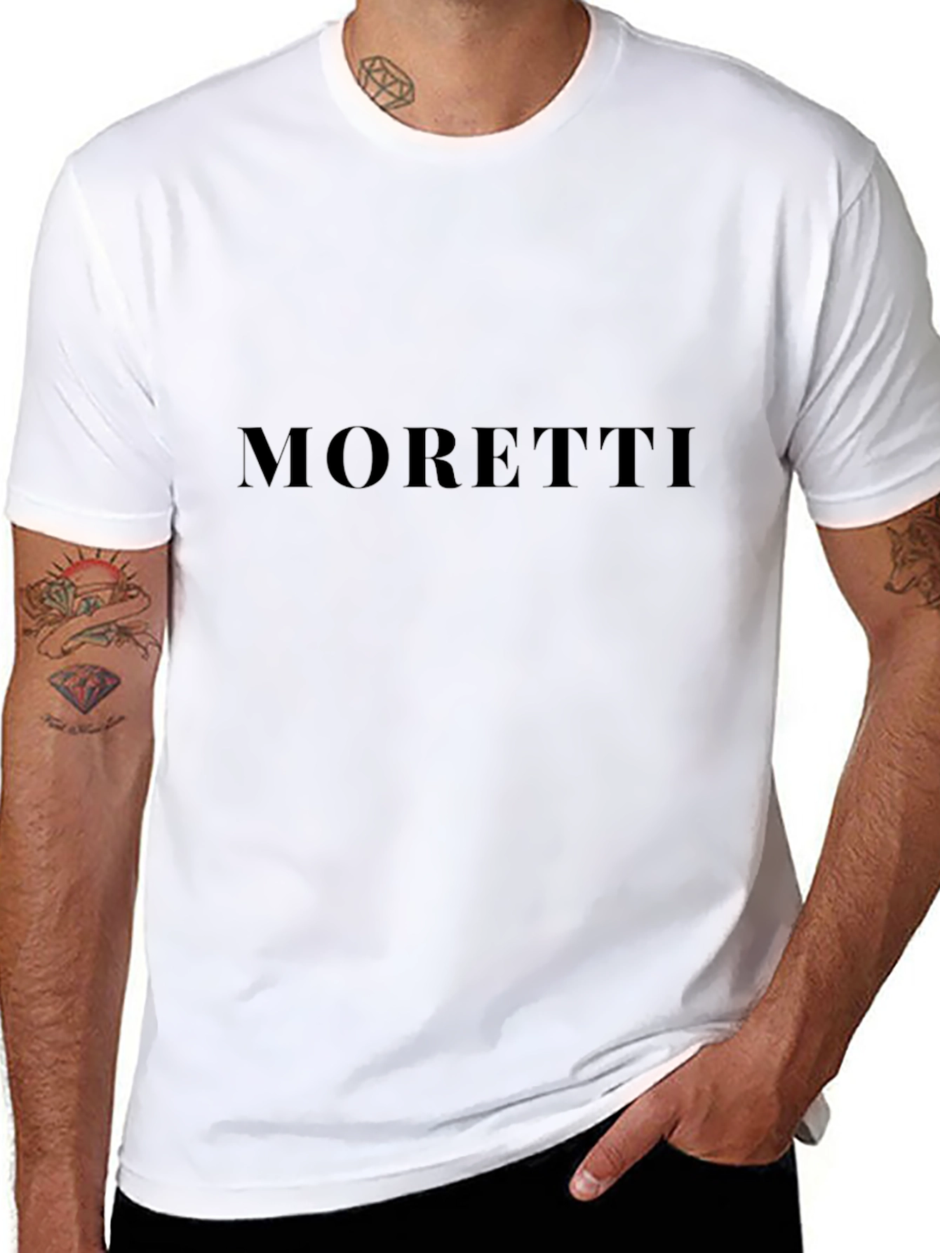 Mens Black Moretti Graphic Tee - Casual Style