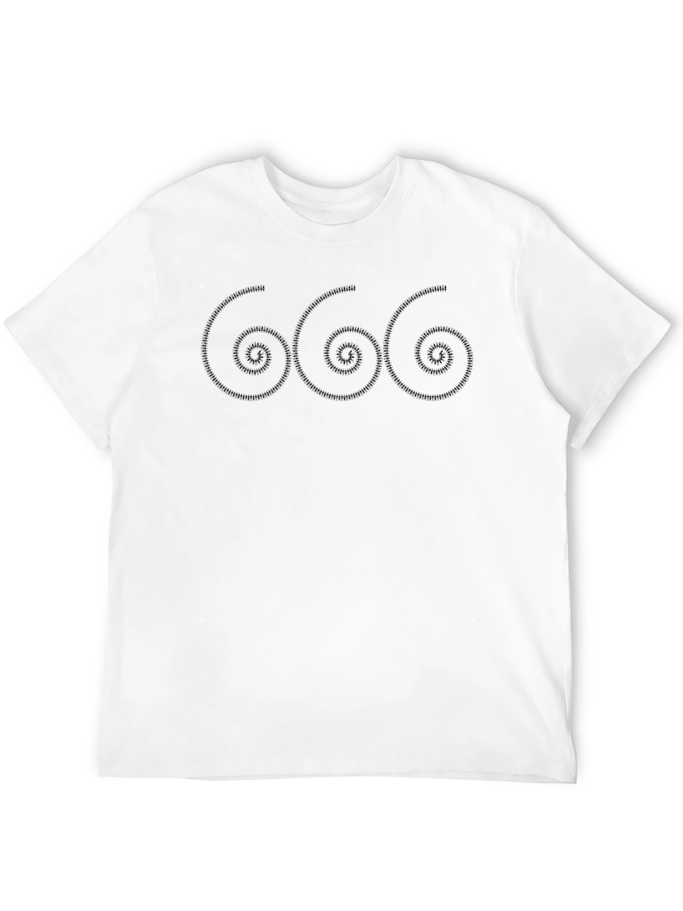 Mens Black Graphic Tee - 666 Design