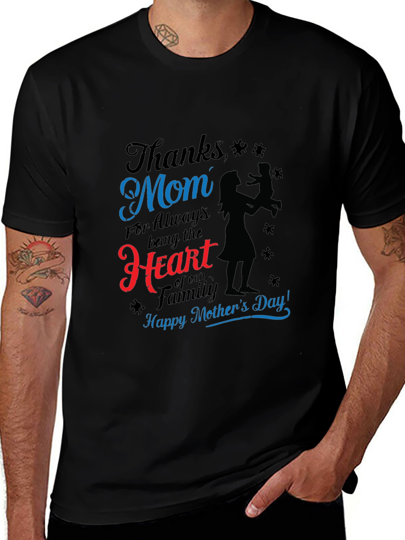 Thanks Mom Graphic T-Shirt - Mothers Day Gift