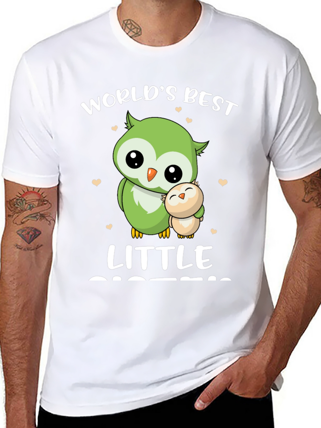 Worlds Best Little Sister Owl T-Shirt