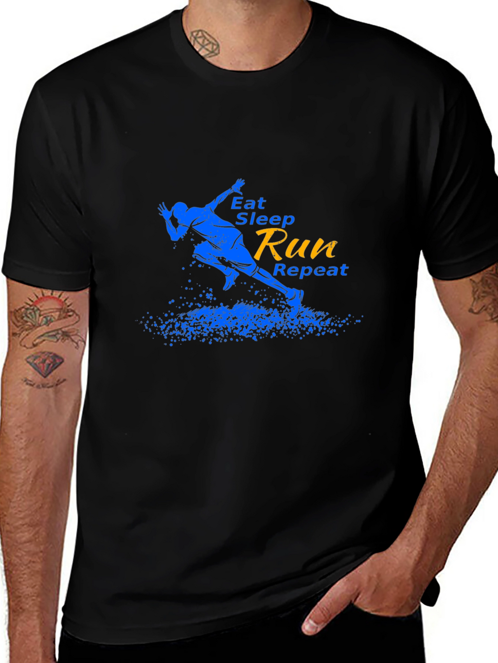 Eat Sleep Run Repeat Graphic T-Shirt