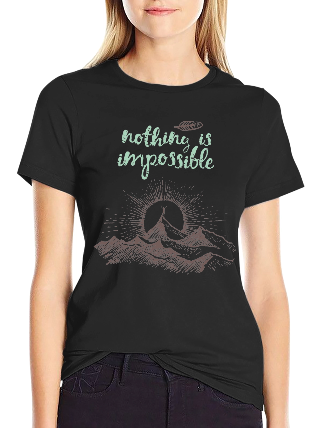 Inspirational Mountain Graphic T-Shirt