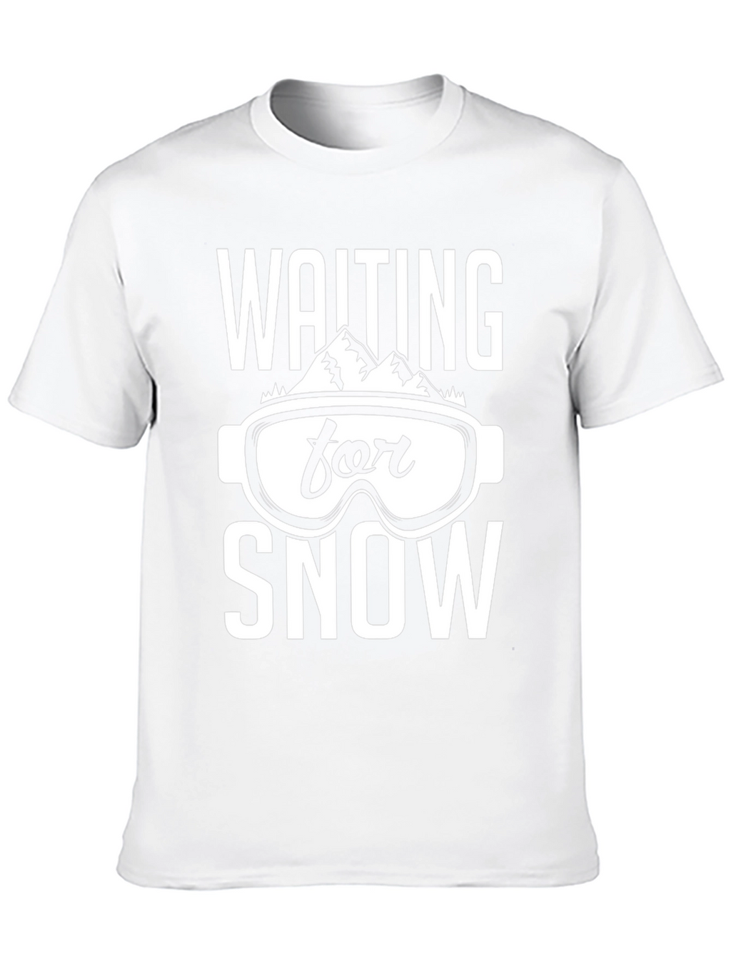 Waiting for Snow Black Graphic T-Shirt