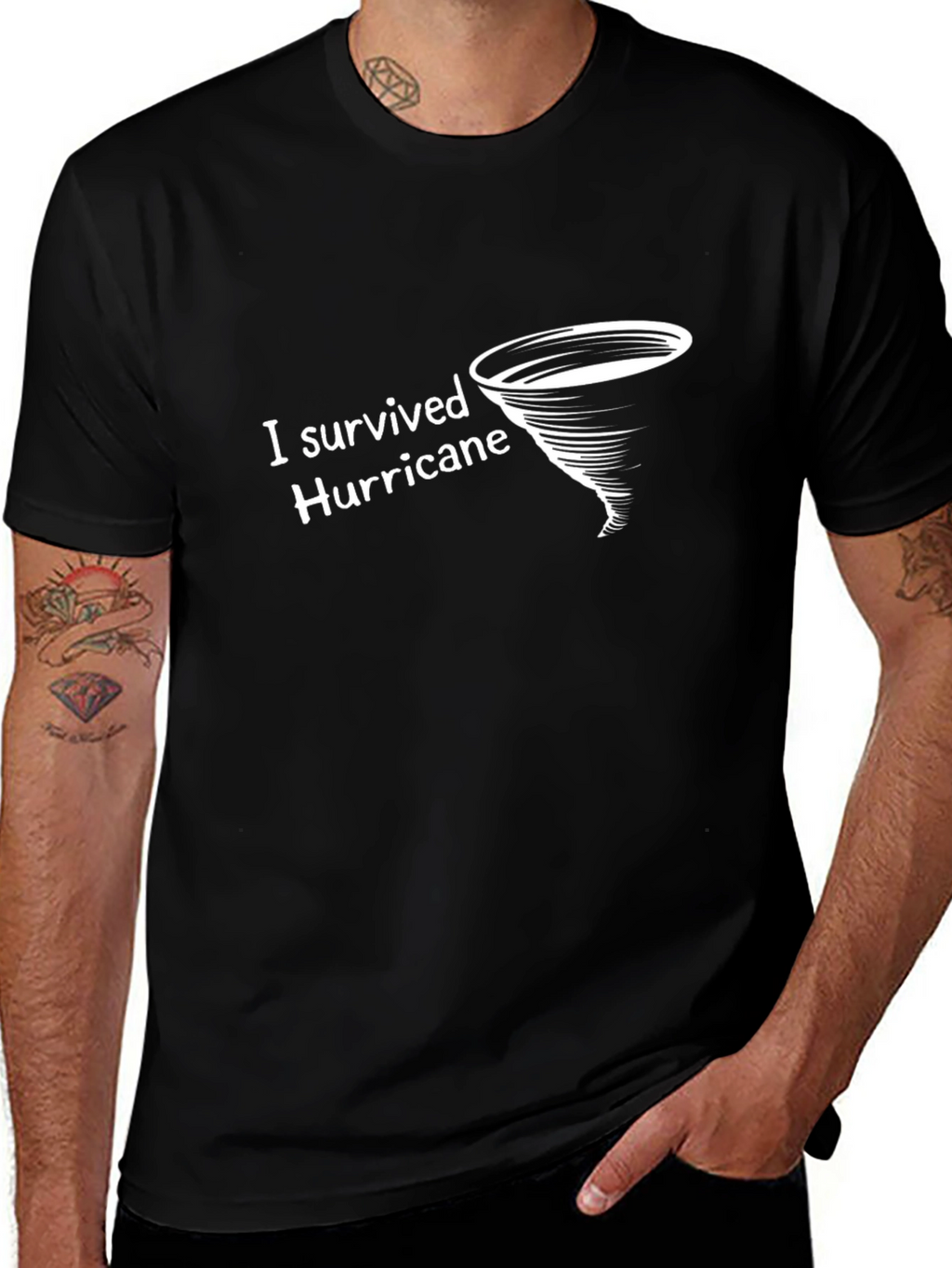 I Survived Hurricane Black T-Shirt
