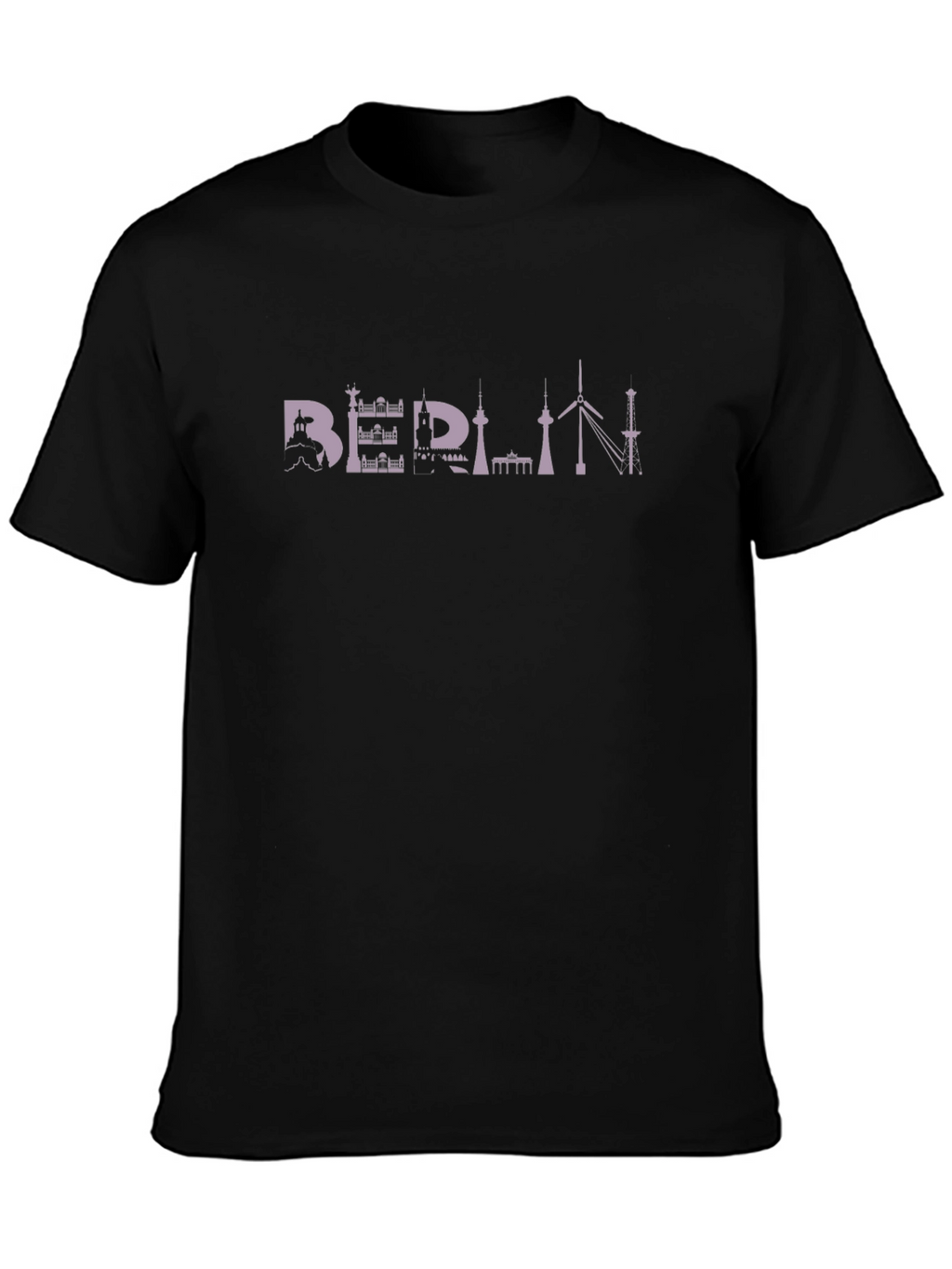 Berlin Skyline Black T-Shirt
