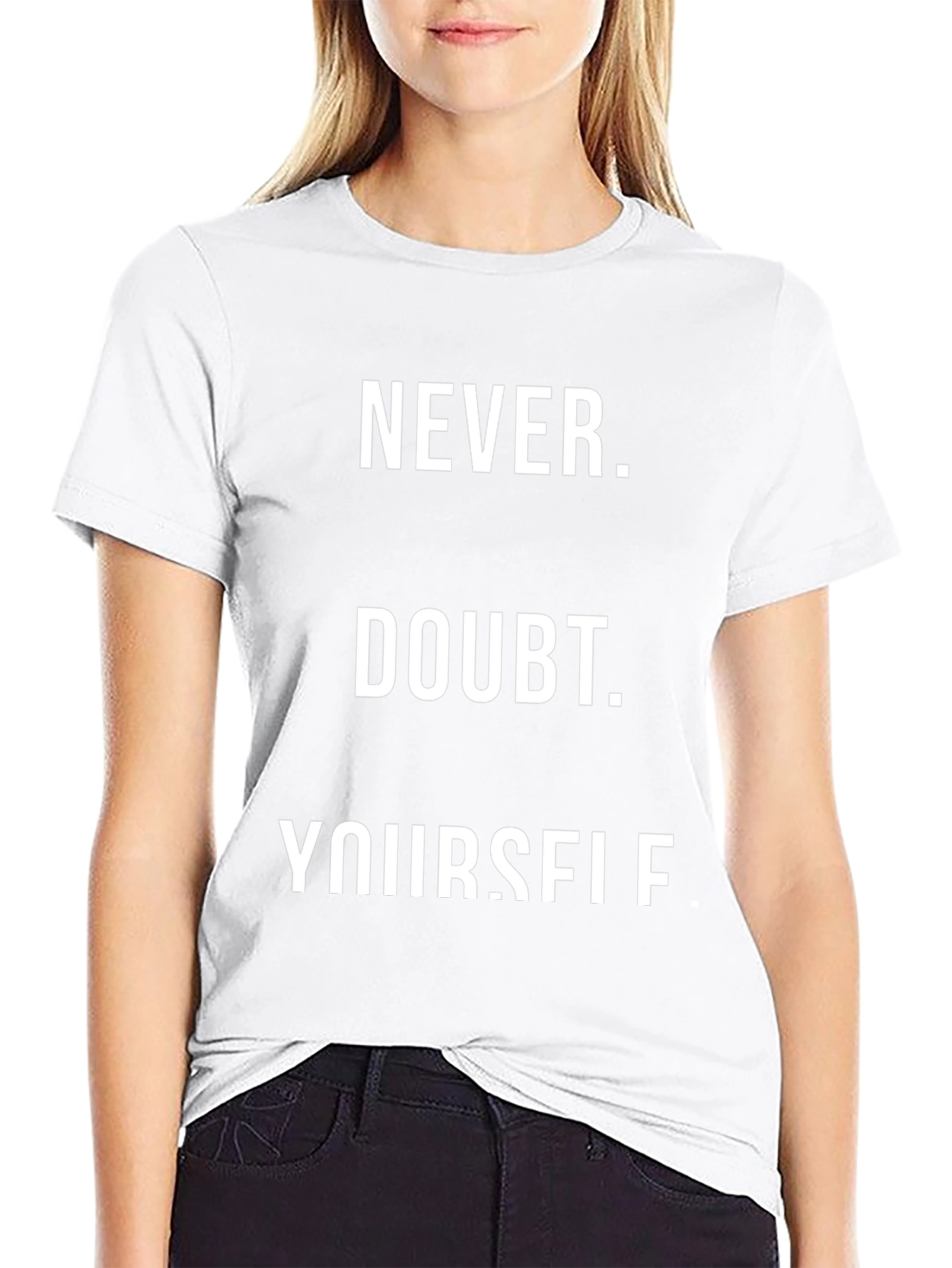 Never Doubt Yourself Black Graphic Tee