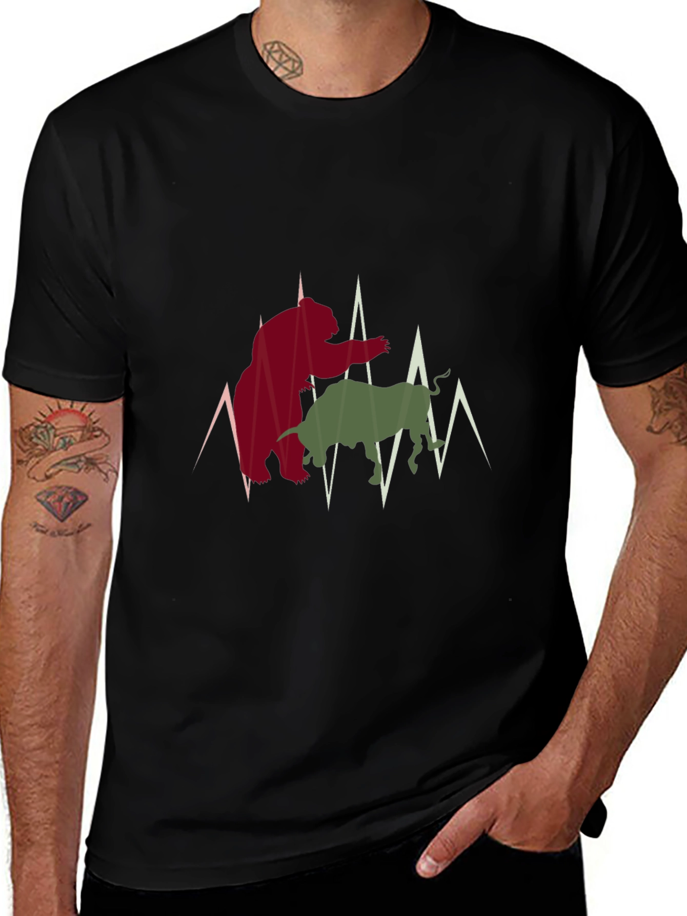 Bull vs Bear Market T-Shirt - Stock Trader Tee
