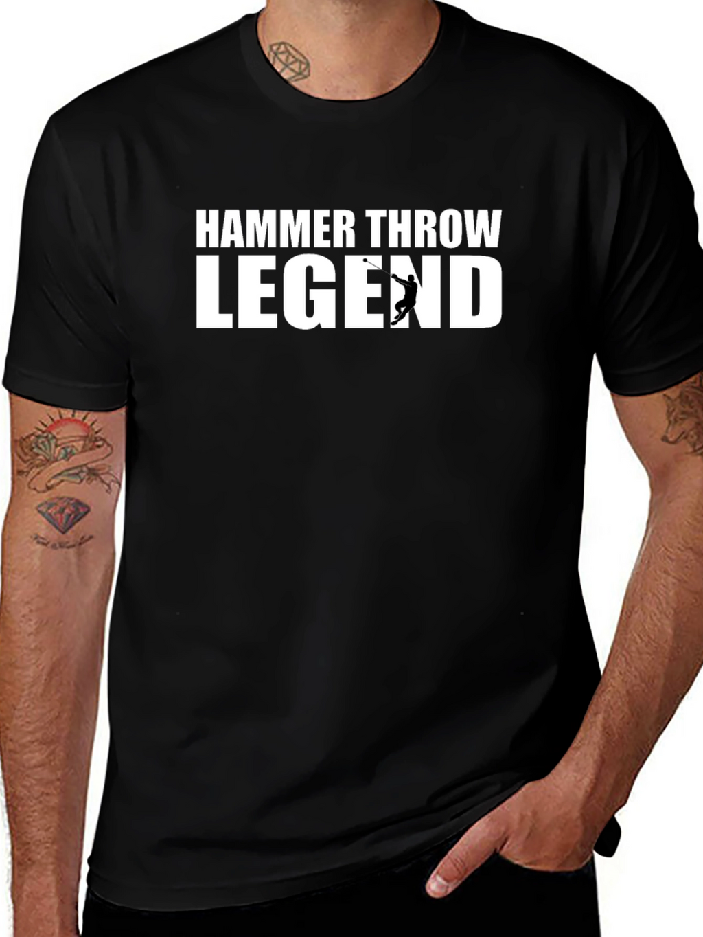 Hammer Throw Legend Black Graphic Tee