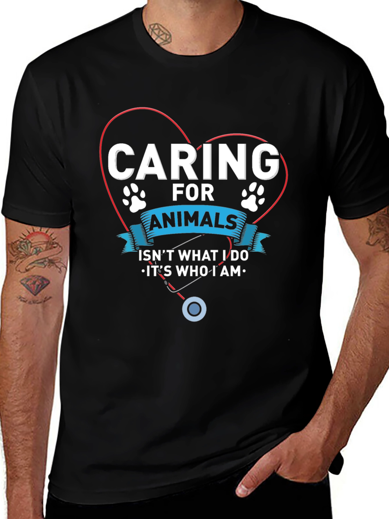 Caring For Animals T-Shirt - Veterinarian Pet Lover Tee
