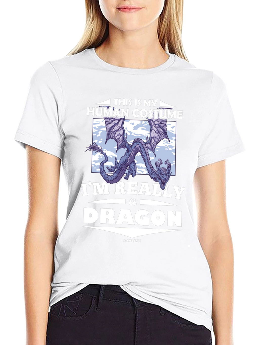 Human Costume Dragon T-Shirt - Funny Novelty Tee