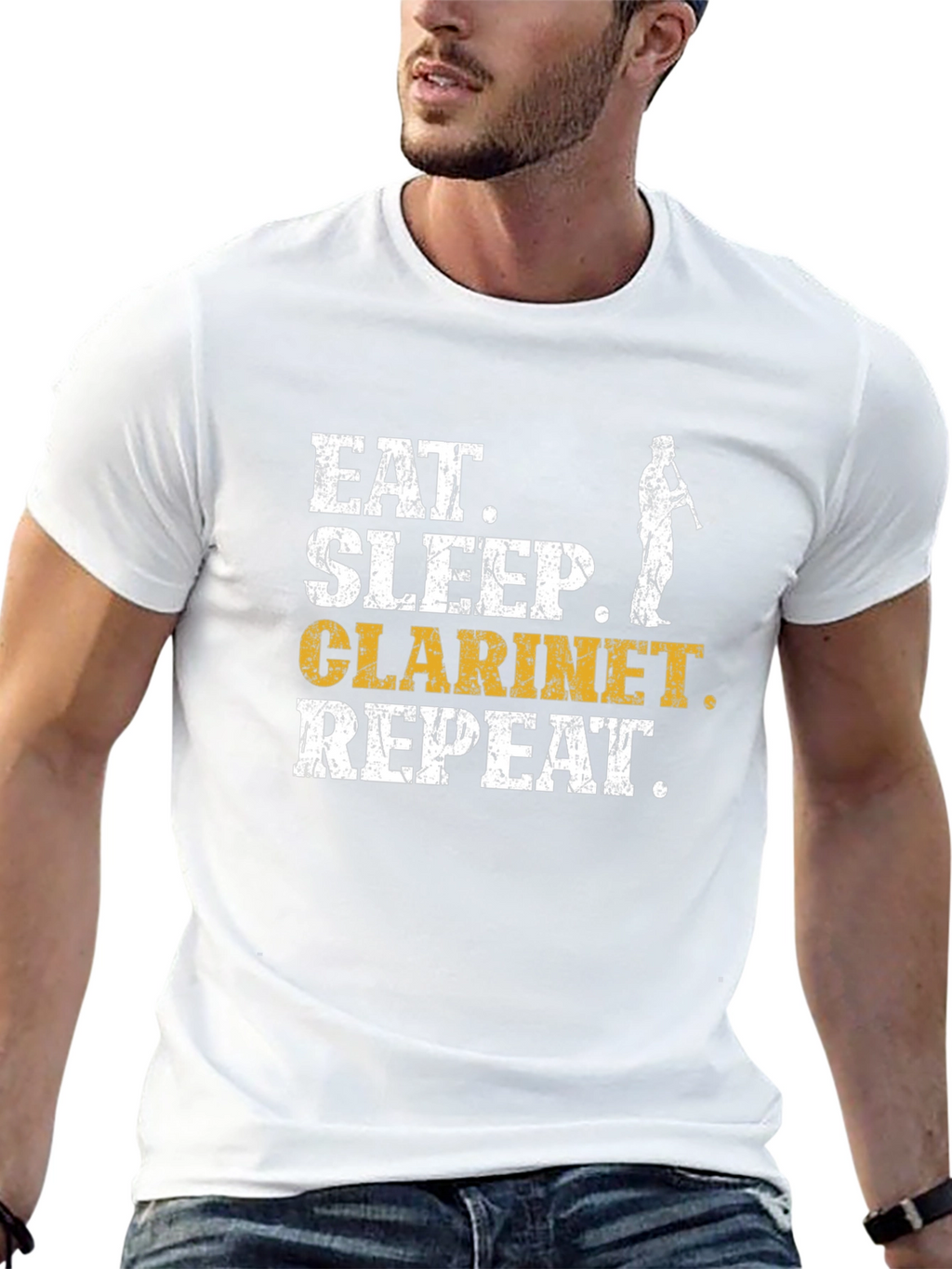 Eat Sleep Clarinet Repeat Black T-Shirt
