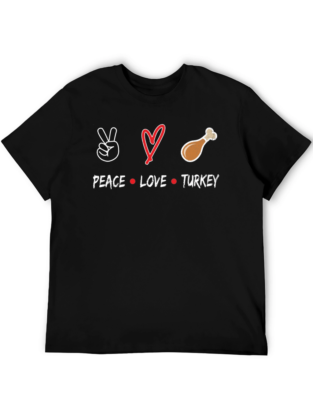 Peace Love Turkey Thanksgiving T-Shirt