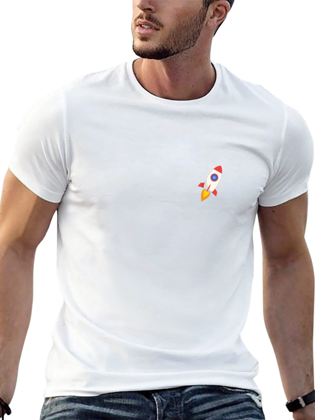 Rocket Graphic Tee - Modern Black T-Shirt